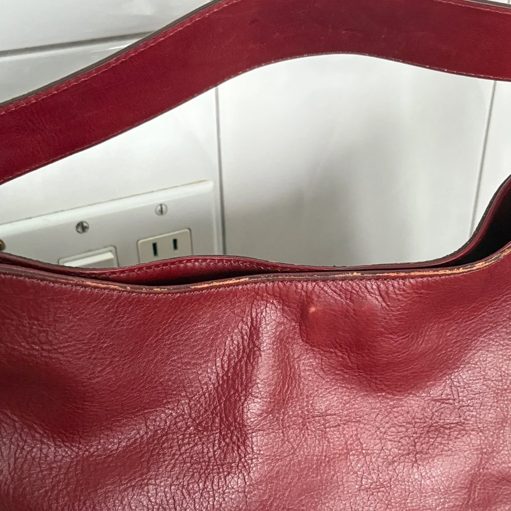 Cole Haan Red Leather Shoulder Bag - Picture 3 of 3